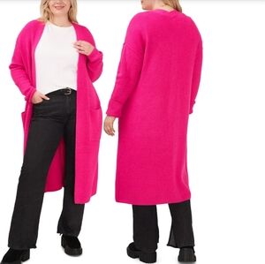 Vince Camuto Hot Pink 💓Long Sweater Duster Cardigan